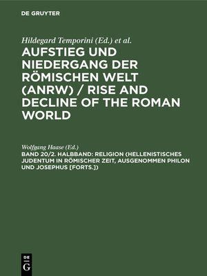cover image of Religion (Hellenistisches Judentum in römischer Zeit, ausgenommen Philon und Josephus [Forts.])